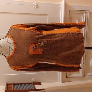 Shop Therapy burnt orange and brown top Sz M
